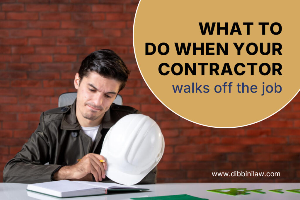 contractor walks off